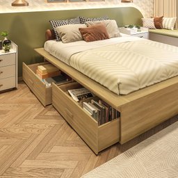 Cama Infantil Casal com 4 Gavetas Gades Yescasa - 8