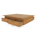 Ver imagem 4 de Cama Infantil Casal/Queen com 4 Gavetas Gades Yescasa Marrom/Freijó