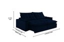 Ver imagem 2 de Sofá Retrátil e Reclinável Liberty 2,40m Pillow com 18cm Fibra Siliconada - Movenzo Estofados
