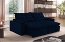Ver imagem 1 de Sofá Retrátil e Reclinável Liberty 2,40m Pillow com 18cm Fibra Siliconada - Movenzo Estofados