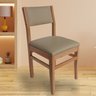 Cadeira Madeira Maciça Estofada para Sala de Jantar Topázio - 1