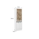 Ver imagem 3 de Cristaleira Sala Jantar Bella 2615 C/ 4 Portas 2 de Vidro 70cm Branco - Carraro