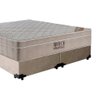 Cama Box Casal Suede Bipartido + Colchão Ortobom Airtech Molas Ensacadas 138x188x65 Cor:bege - 5
