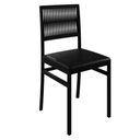 Ver imagem 4 de Kit 2 Cadeiras de Jantar Estofadas Barcelona com Braço Preto