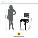 Ver imagem 3 de Kit 2 Cadeiras de Jantar Estofadas Barcelona com Braço Preto