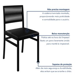 Kit com 02 Cadeiras para Sala de Jantar Barcelona - 7