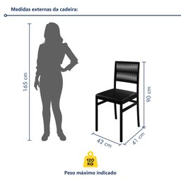 Kit com 02 Cadeiras para Sala de Jantar Barcelona - 3