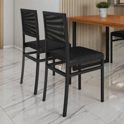 Kit com 02 Cadeiras para Sala de Jantar Barcelona - 1