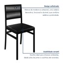 Ver imagem 7 de Kit 2 Cadeiras de Jantar Estofadas Barcelona com Braço Preto