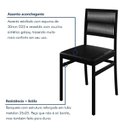 Ver mais imagens de Kit 2 Cadeiras de Jantar Estofadas Barcelona com Braço Preto