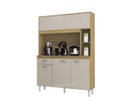 Ver imagem 2 de Cozinha Compacta Duda 120mt com 5 Portas 1 Gaveta Damasco Off White Poquema