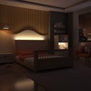 Ver imagem 4 de Cama Casal Wave Evolutiva em Rattan com LED Casatema MadeiraOriginals Bege/Branco/Marrom