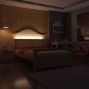 Ver imagem 3 de Cama Casal Wave Evolutiva em Rattan com LED Casatema MadeiraOriginals Bege/Branco/Marrom