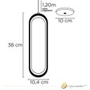 Ver imagem 4 de Pendente Oval Slim Dourado Led Branco Quente 3000k 18w Bivolt