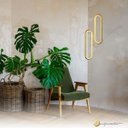 Ver imagem 2 de Pendente Oval Slim Dourado Led Branco Quente 3000k 18w Bivolt