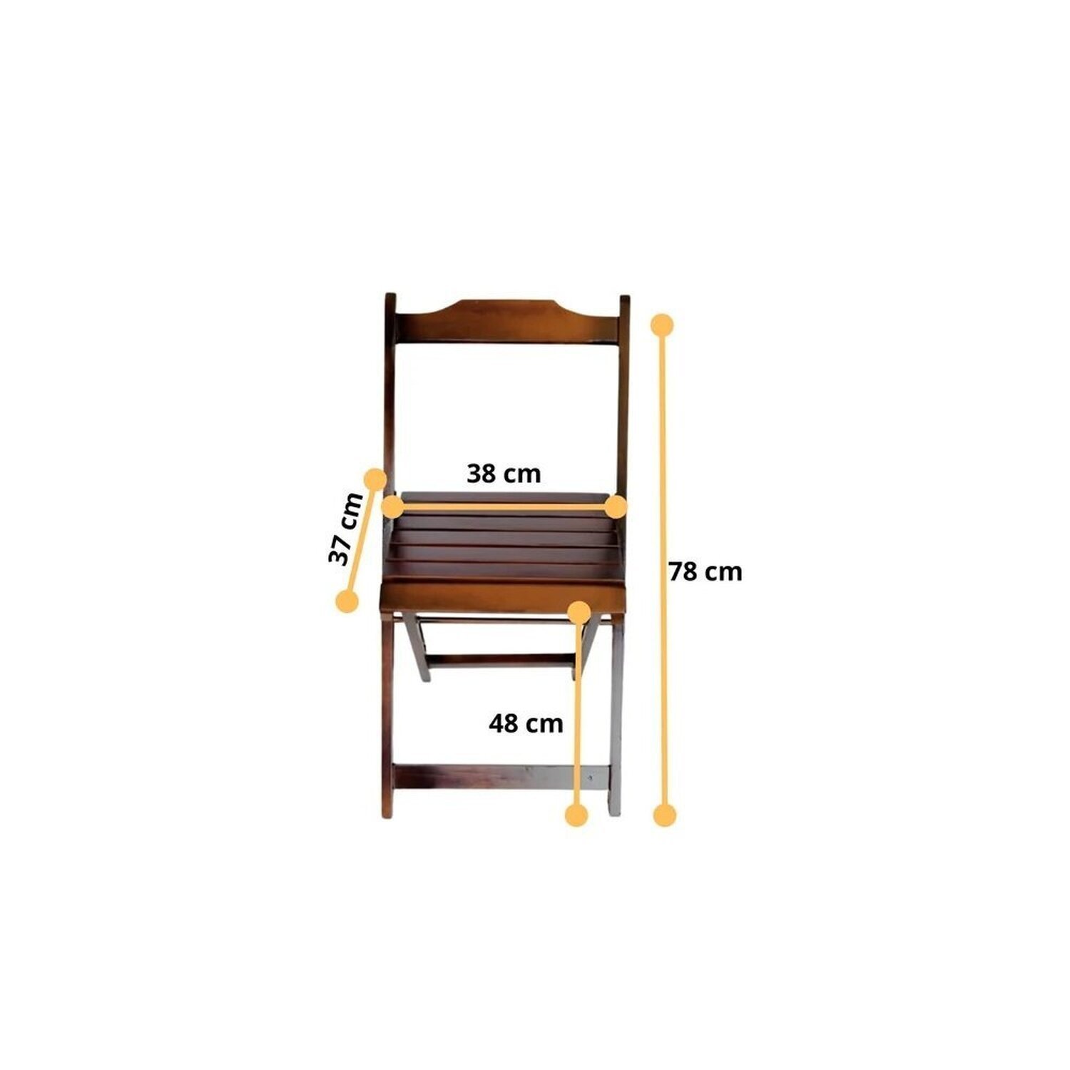 Conjunto Mesa Dobrável 70x70 Cm com 4 Cadeiras - 4