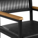 Ver imagem 4 de Cadeira de Jantar Estofada com Braços Barcelona Preto
