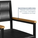 Ver imagem 6 de Cadeira de Jantar Estofada com Braços Barcelona Preto