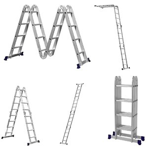 Escada de Alumínio Articulada Multifuncional 4 X 4 com 16 Degraus Evald