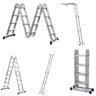 Escada de Alumínio Articulada Multifuncional 4 X 4 com 16 Degraus Evald - 1