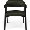 Ver imagem 3 de Kit 2 Cadeiras Sala de Jantar Estar Living Estofada Suran L02 Preto Couríssimo Verde Musgo - Lyam de