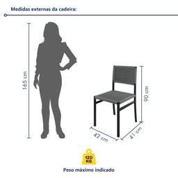 Kit com 02 Cadeiras para Sala de Jantar Lisboa - 3