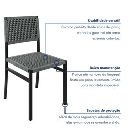 Kit com 02 Cadeiras para Sala de Jantar Lisboa - 6