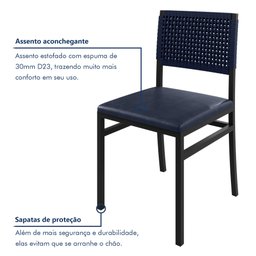 Kit com 02 Cadeiras para Sala de Jantar Madri - 6