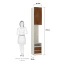 Ver imagem 2 de Mesa De Cabeceira Esquerdo Prime Plus Legno Crema C/ Dourado