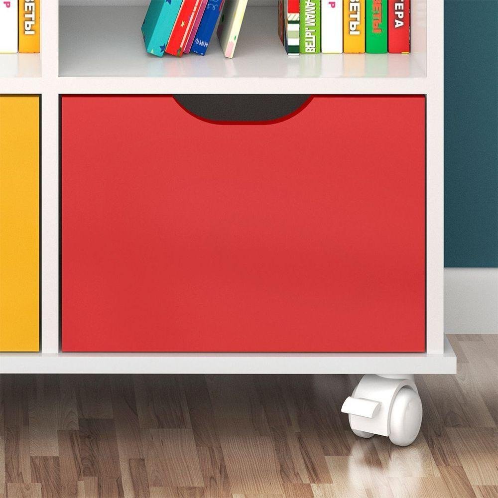 Nicho Organizador C/ 3 Gavetas com Rodízio Branco/colorido - 6