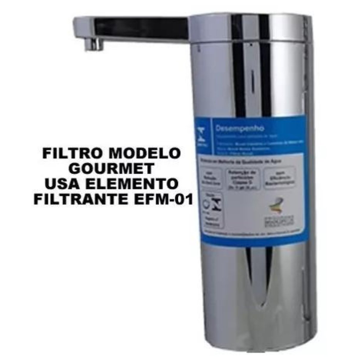 2141 C82 Torneira Gourmet com Filtro Bica Móvel e Tubo Flexível Cromado com Arejador Chuveirinho Par - 5