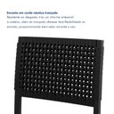 Ver imagem 6 de Kit 2 Cadeiras de Jantar Estofadas Madri Aço Courino Rattan Preto