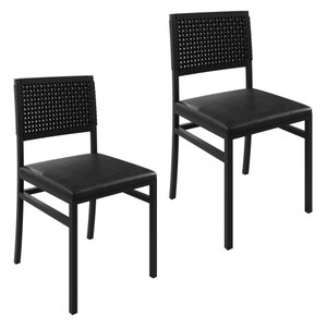 Kit com 02 Cadeiras para Sala de Jantar Madri