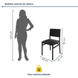 Kit com 02 Cadeiras para Sala de Jantar Madri - 3