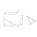 Ver imagem 2 de Suporte Prateleira Mão Francesa Reforçada Preto 30cm - Loth