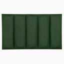 Ver imagem 2 de Cabeceira Solteiro Veludo Verde Placa Modulada Estofada Ripada Adesiva