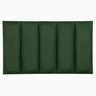 Cabeceira Solteiro Veludo Verde Placa Modulada Estofada Ripada Adesiva - 2