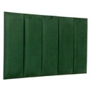 Ver imagem 1 de Cabeceira Solteiro Veludo Verde Placa Modulada Estofada Ripada Adesiva