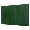 Ver imagem 3 de Cabeceira Solteiro Veludo Verde Placa Modulada Estofada Ripada Adesiva