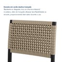 Ver imagem 6 de Kit 2 Cadeiras de Jantar Estofadas Corino e Corda Náutica Madri Bege Preto/Rami/Pérola