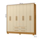 Ver imagem 3 de Guarda Roupa para Dormitorios Casal 202cm Roupeiro Premium Grande e Amplo Espaço