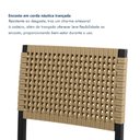 Ver imagem 6 de Kit 2 Cadeiras de Jantar Estofadas Corino e Corda Náutica Madri Bege Preto/Bege/Sépia