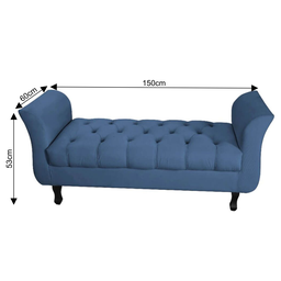Recamier Grécia Calçadeira Decoração Moderno Quarto Sala Estar Jantar Suede - 2