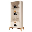 Ver imagem 5 de Cristaleira Curva com Puxador e Pés em Madeira Maciça