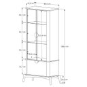 Ver imagem 6 de Cristaleira Curva com Puxador e Pés em Madeira Maciça
