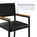 Ver imagem 7 de Cadeira de Jantar Estofada com Braços Madri Preto