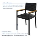 Ver mais imagens de Cadeira para Sala de Jantar com Braço Madri
