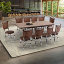 Ver imagem 1 de Conjunto Sala de Jantar Mesa Elástica com 10 Cadeiras Fort Brastubo