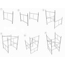 Ver imagem 3 de Andaime de Aço para Construção Civil 100x100 Cm Compacto e Seguro