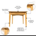 Ver imagem 3 de Mesa de Jantar Retangular 180x100 Cm Madeira Maciça Tampo Laminado Mel Rmi